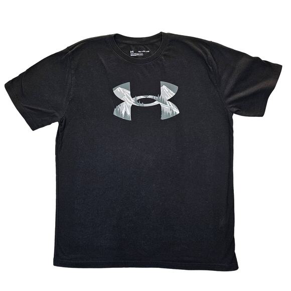 UNDER ARMOUR Black Short Sleeve T-Shirt Youth size XL - Picture 1 of 4